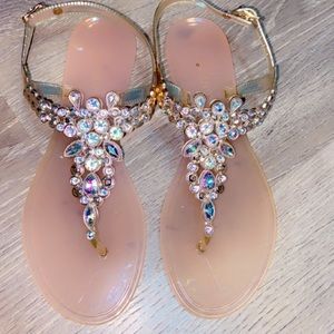 Rhinestone sandals!